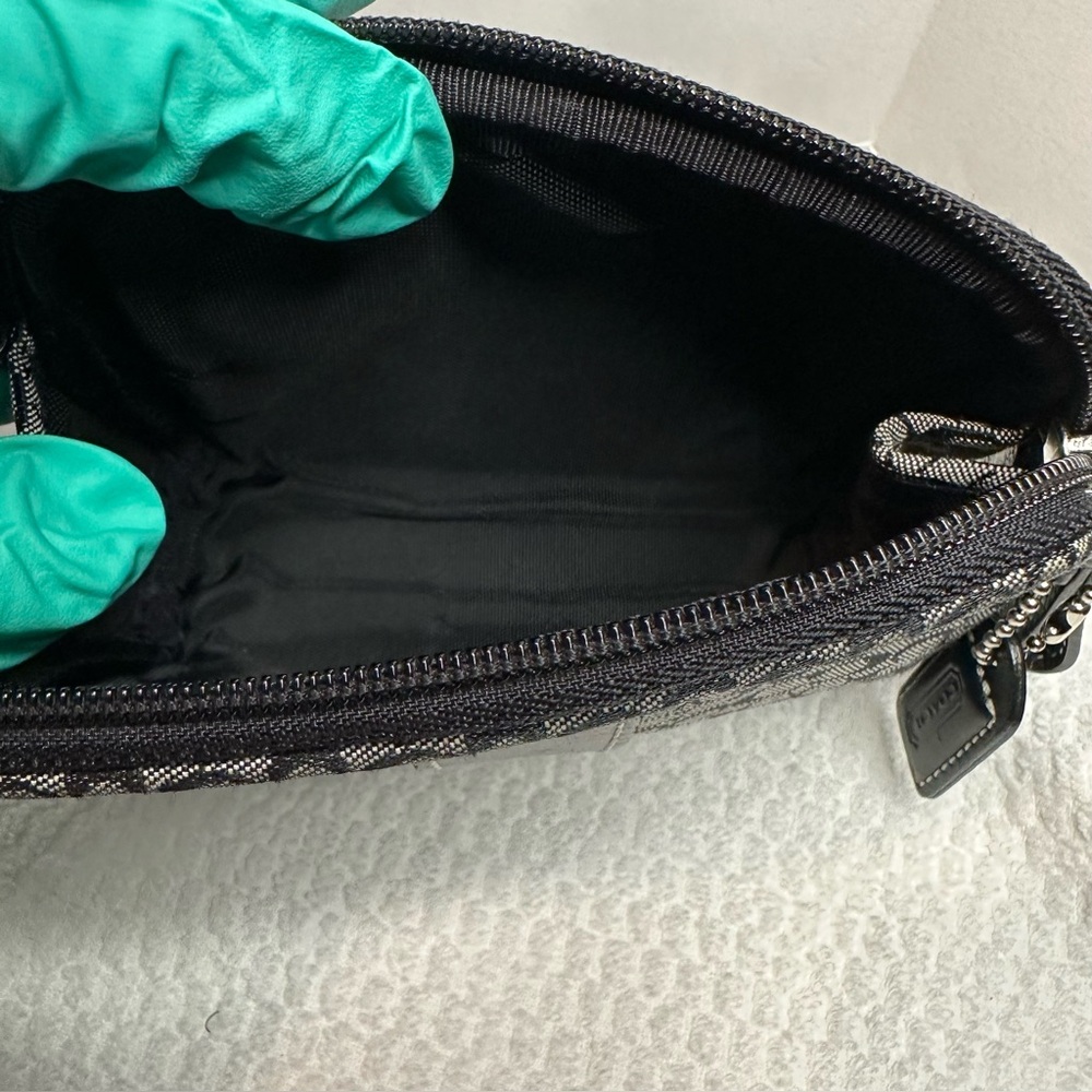 Coach Monogram Black and Gray Toiletry Bag - Picture 4 of 15